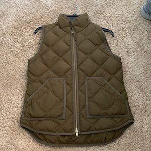 JCREW vest SZ XS Army Green/Brown